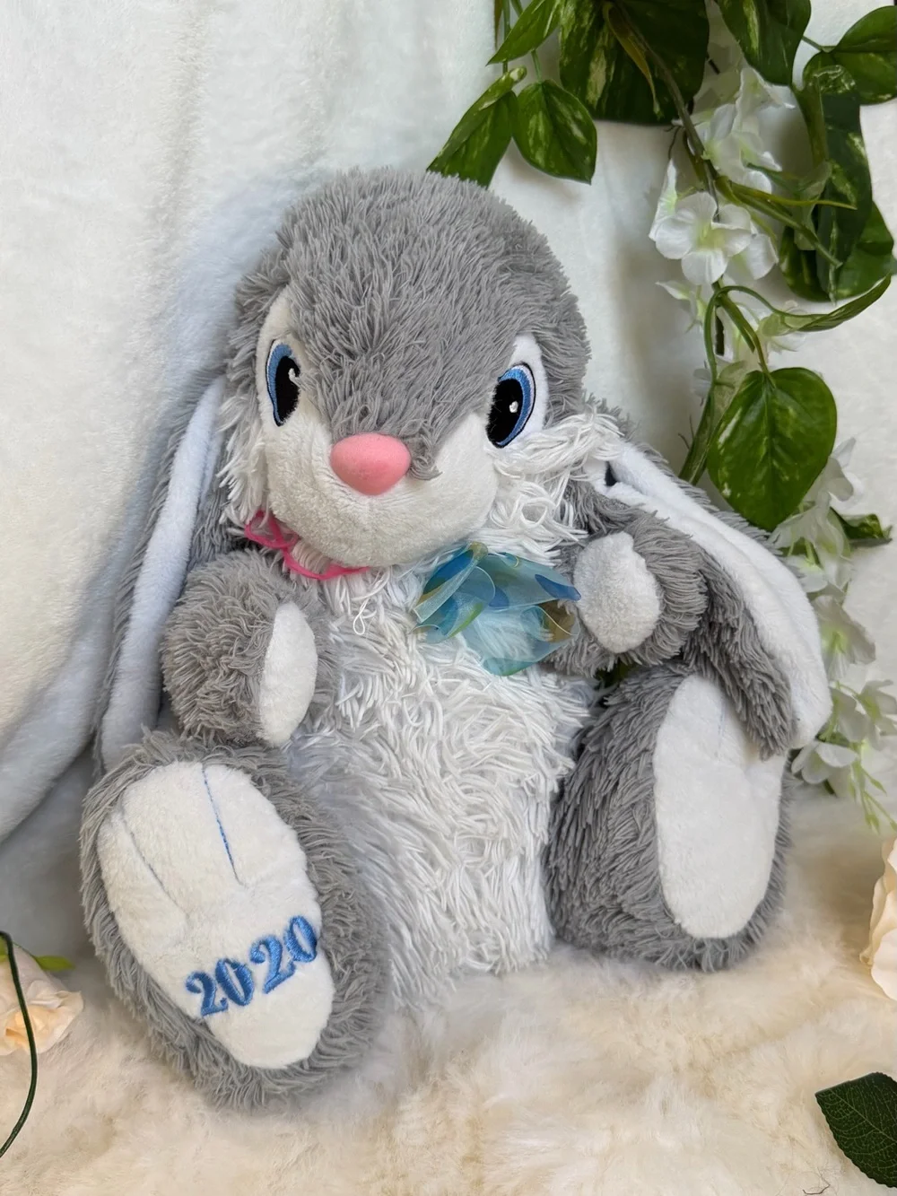 Large Gray Bunny Plush Rabbit 2020 Floppy Ears Soft Stuffed Animal